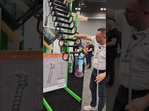 Innovative Scissor Attic Ladder! #ladder #construction #homeimprovement