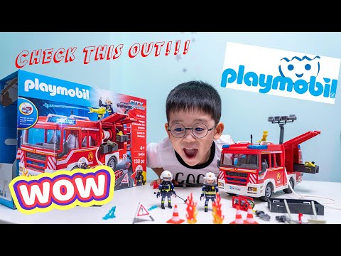 Playmobil City 9464 Fire Engine with Light and Sound | Unbox and Play | New Toy Review