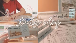 arki vlog | study with me (with music) ft. @peachmilkteas