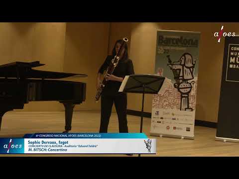 CONCIERTO DE CLAUSURA - Auditorio “Eduard Toldrà” Sophie Dervaux, fagot