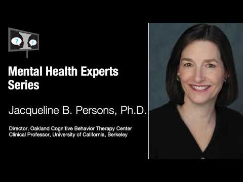 #talkmentalillness interview with Dr. Jacqueline Persons on cognitive behavior therapy