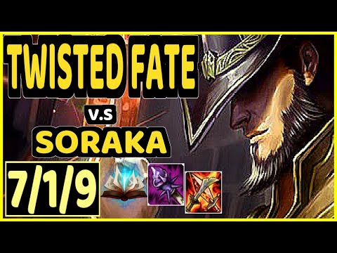 EVROT (TWISTED FATE) vs SORAKA - 7/1/9 KDA MID CHALLENGER GAMEPLAY - BR