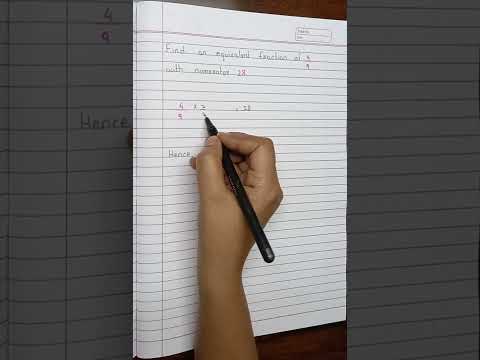Find an equivalent fraction of 4/9 with numerator 28.