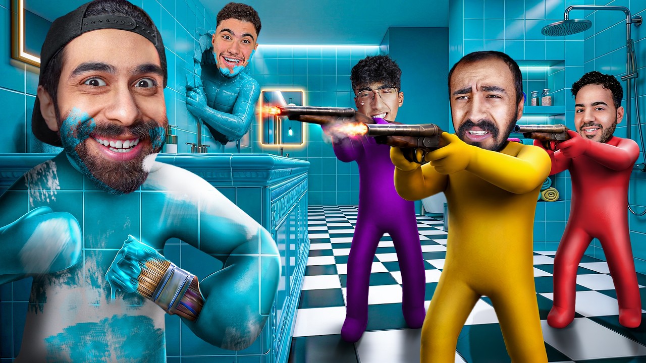 جربت اغرب لعبة استغماية مع الشباب 😂😶‍🌫️ MECCHA CHAMELEON
