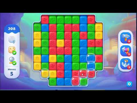 Fishdom Blast Level 208 - NO BOOSTERS GAMEPLAY 🐠 | SKILLGAMING ✔️