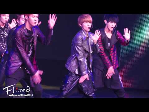 [Fancam]120618 EXO-M天津音乐high客录制 MAMA- LUHAN