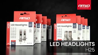 LED žárovky H4 | H19 AMIO H25 FULL CAN-BUS, 6000K |3600 LM, 2 ks