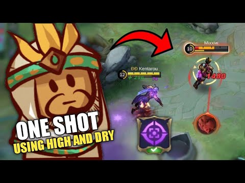 KHALEED ONE SHOT TRICK USING HIGH AND DRY! 👀🔥| Top Global Khaleed Best Build and Emblem | mlbb