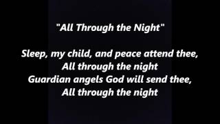 All THROUGH The NIGHT Ar Hyd y Nos words lyrics text Welsh Wales Christmas Lullaby sing along song
