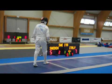 Match for epée team bronze Sweden vs Italy World Veteran Championship 2017 Maribor part1 PA213388