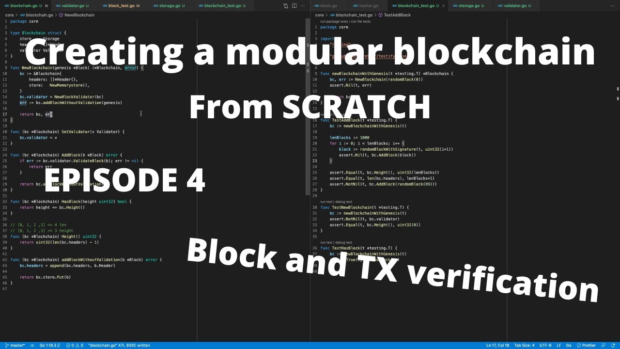 Create a blockchain from scratch in Golang EP4: Block and TX signing and verification