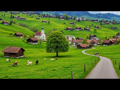 Switzerland Countryside - Relaxing walk in the most beautiful Swiss villages - Paradise on Earth