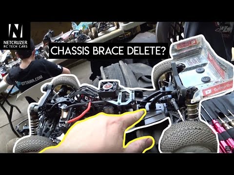 Tekno EB410 Chassis Brace Removal and 4WD MOD A-MAIN RACE - Netcruzer RC
