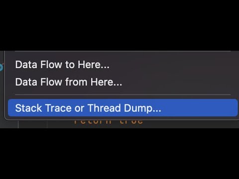Stack Trace Or Thread Dump
