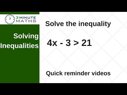 Solving inequalities - GCSE maths level 4 question