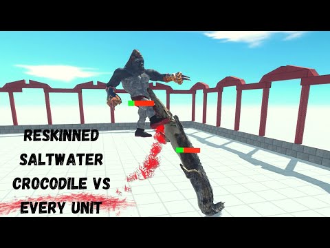 New Update! Reskinned Saltwater Crocodile Vs Every Unit ARBS |Animal Revolt Battle Simulator