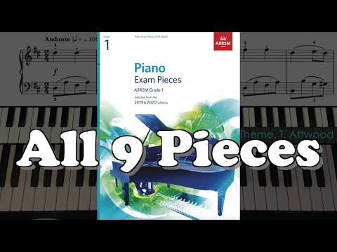ABRSM Grade 1 Piano (2019 & 2020): All 9 Pieces