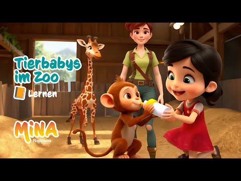 Die süßen Tierbabys sind da 🍼 Mina im Zoo 🐒🦒 Lehrreiche Geschichte für Kinder