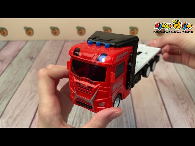 Тягач Lanson Toys с экскаватором со световым и звуковым сопровождением - видео