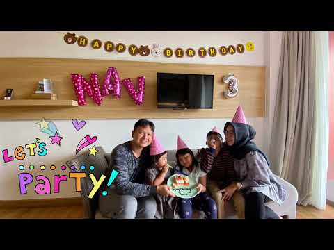 Ulang tahun Navisha ke 3. Lokasi menginap di Hotel Pesona Alam Resort Cisarua Bogor..