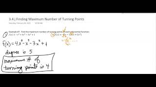 Finding Maximum Number of Turning Points