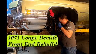 71 Cadillac Coupe DeVille Complete Front End Rebuild - Part 1 - The Tear Down Begins