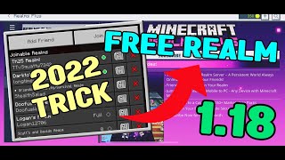 How To Get Free Minecraft Realms 2022! [mcpe, xbox, ps4, pc] (1.18)