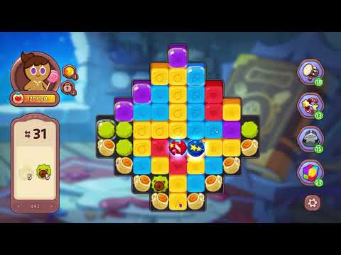 CookieRun: Witch's Castle Level 492 [Gameplay] | Cookie Run Witch Castle #match3 #cookie #run