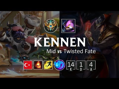 Kennen Mid vs Twisted Fate - TR Challenger Patch 8.21