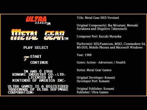 Metal Gear (NES) [Soundtrack in FULL HD & 320 KBPS]