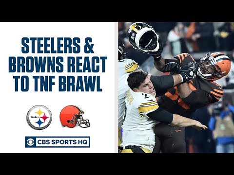 PRESS CONFERENCE: Browns and Steelers react to the Myles Garrett brawl on TNF | CBS Sports HQ Video