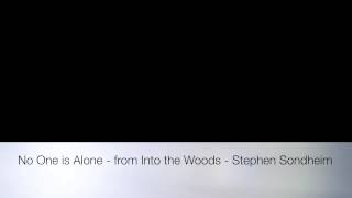 Accompaniment track - No One is Alone - from Into the Woods - Stephen Sondheim