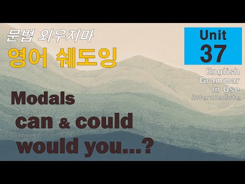 문법 외우지마! Unit 37 Can / Could / Would you...? 쉐도잉으로 익히자.