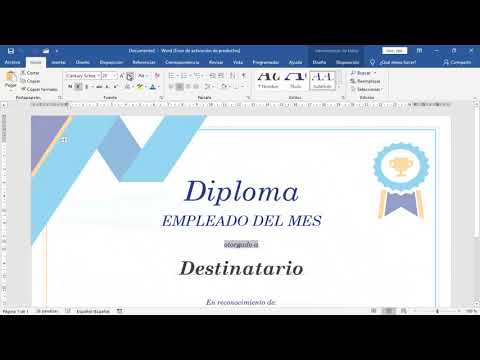 Creando diploma en word