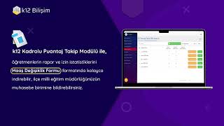 k12 Kadrolu Puantaj Takip Modülü