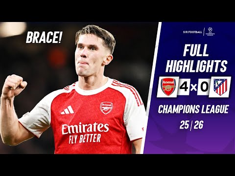 Arsenal vs Atletico Madrid 4-0 - Highlights & Goals - 2025