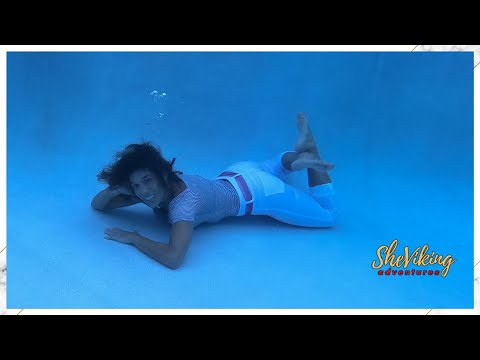UNDERWATER BREATH HOLD & SINGING Swimming Pool Fun In White Jeans, Socks and Sneakers