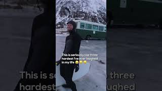 Surfing in the Arctic Circle?! #travel #arctic #norway #surfing