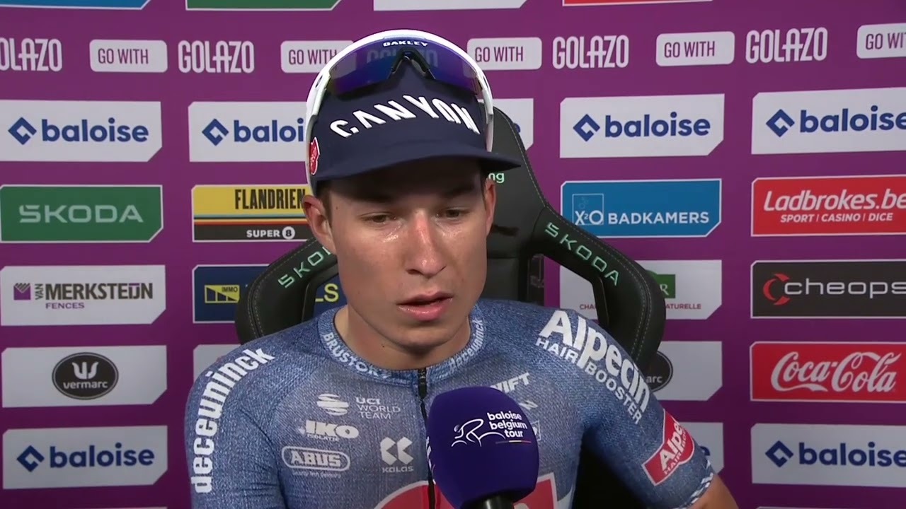 Jasper Philipsen's post-race interview after winning the third stage of Baloise Belgium Tour