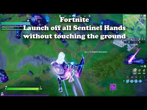 Fortnite - Launch off all Sentinel Hands without touching the ground