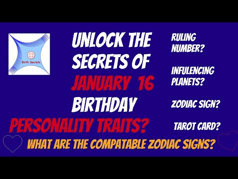 January 16 birthday personality & compatibility #zodiac #astrology #numerology #tarotcard #planets