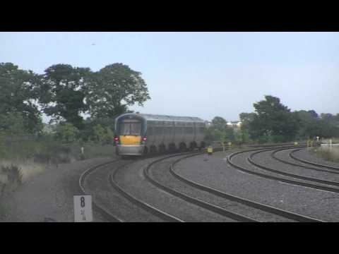 Irish Rail 22000 DMU 22038 passes Stacumny Bridge on a stock transfer