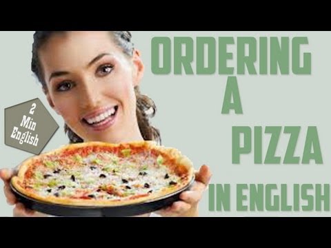 Part of a video titled How To Order A Pizza - Ordering Food in English - YouTube