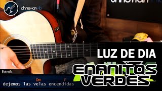 Como tocar Luz de Dia en Guitarra Acústica ENANITOS VERDES Acordes Christianvib