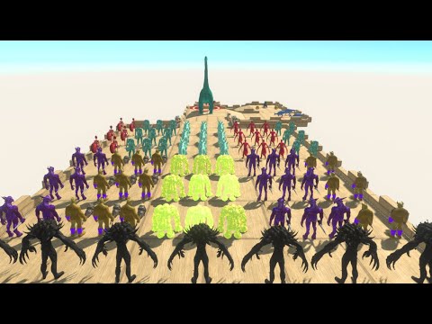 Colorful INFERNALS vs Herbivore Dinosaurs Championship | Animal Revolt Battle Simulator