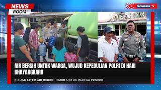 Hari Bhayangkara ke 80, Satlantas Pekanbaru Bantu Warga dengan Air Bersih