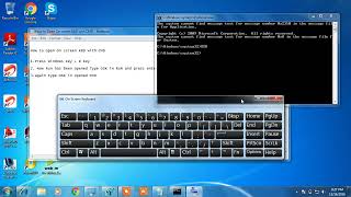 How to Open On screen Keyboard with CMD in windows 7