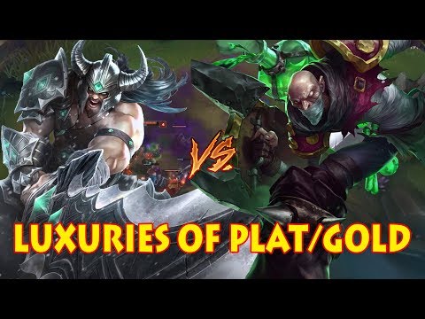 TRYNDAMERE VS SINGED TOP: SMURFING PLAT/GOLD - A WASHED UP SEA SHELL [Patch 7.15]