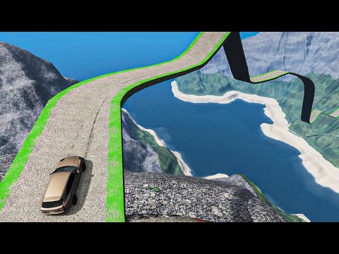 Impossible Weird Wave Bridge Crossing Cars Vs Deep Water Stunt - BeamNG.Drive