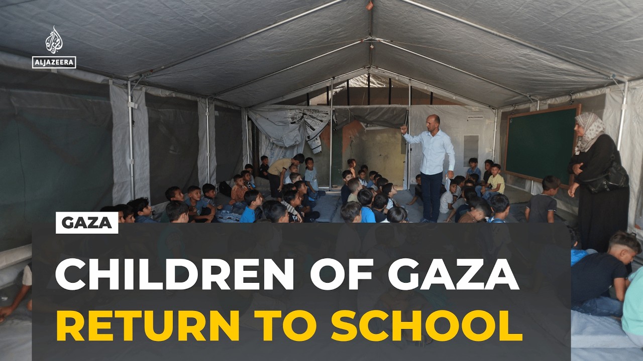 Gaza's children return to school after nearly three years of war